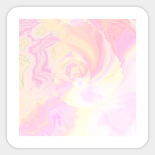 Pink & Yellow Marble Watercolor Print Sticker